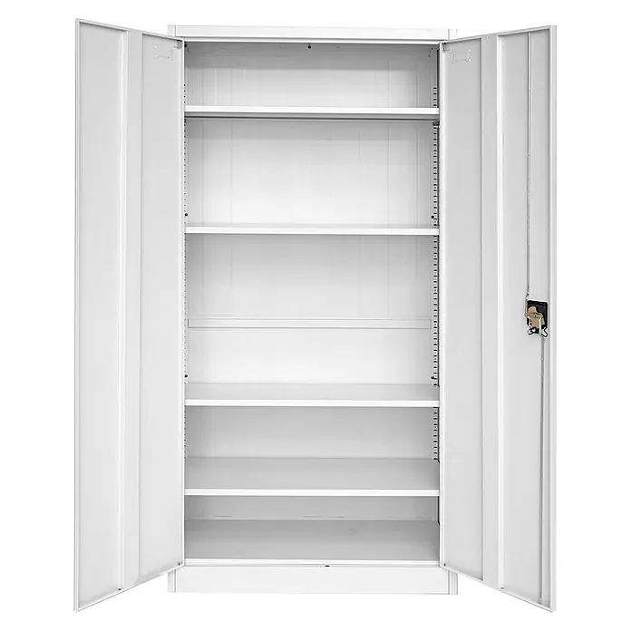 Proregal Aktenschrank mit 2 Türen abschließbar Metall - B x T x H: 90 x 40 x 185 cm, Grau