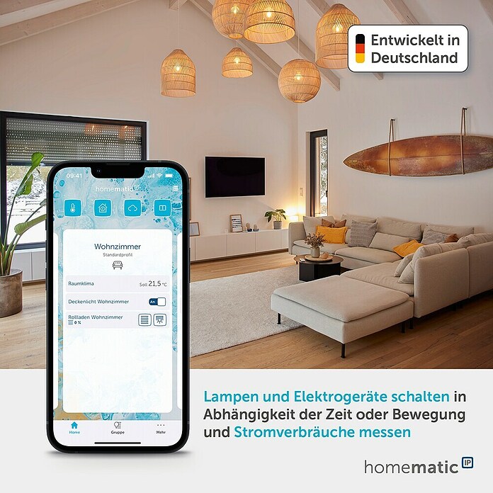 Homematic IP Funkschalter (41 x 54 x 33 mm, Unterputz, 230 V/50 Hz, 5 A)