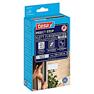 Tesa Insect Stop Inzethor Premium (b x h: 120 x 240 cm, Wit, Montage hor: Met klittenband vastmaken)