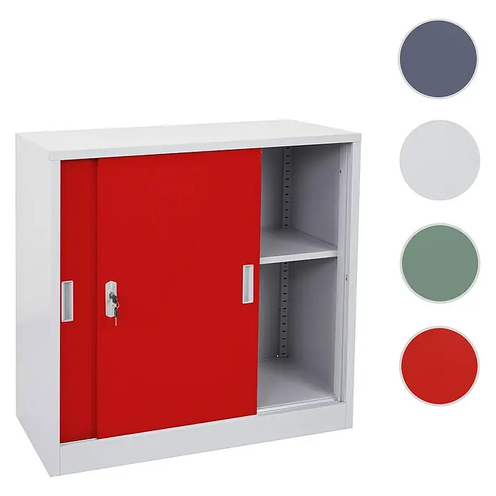 Proregal Aktenschrank klein und abschließbar - Rot