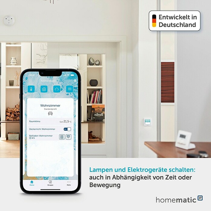 Homematic IP Funkschalter (52 x 86 x 86 mm, Weiß, 230 V/50 Hz)