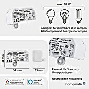 Homematic IP Phasenabschnittdimmer-Einsatz (41 x 54 x 33 mm, Unterputz)