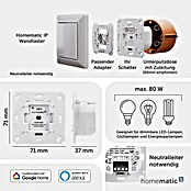 Homematic IP Phasenabschnittdimmer-Einsatz (37 x 71 x 71 mm, Unterputz, 230 V/50 Hz)