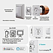 Homematic IP Funkschalter Messgerät (230 V/50 Hz, 5 A, Max. Anschlussleistung: 1.150 W)