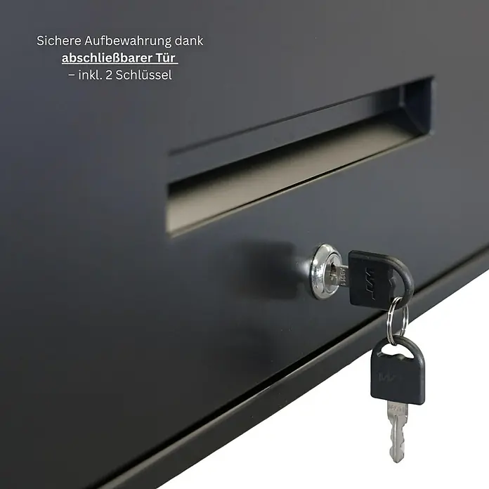 Proregal Hängeschrank Mega Deal 4x Wandschrank ELEPHANT abschließbar - Schwarz