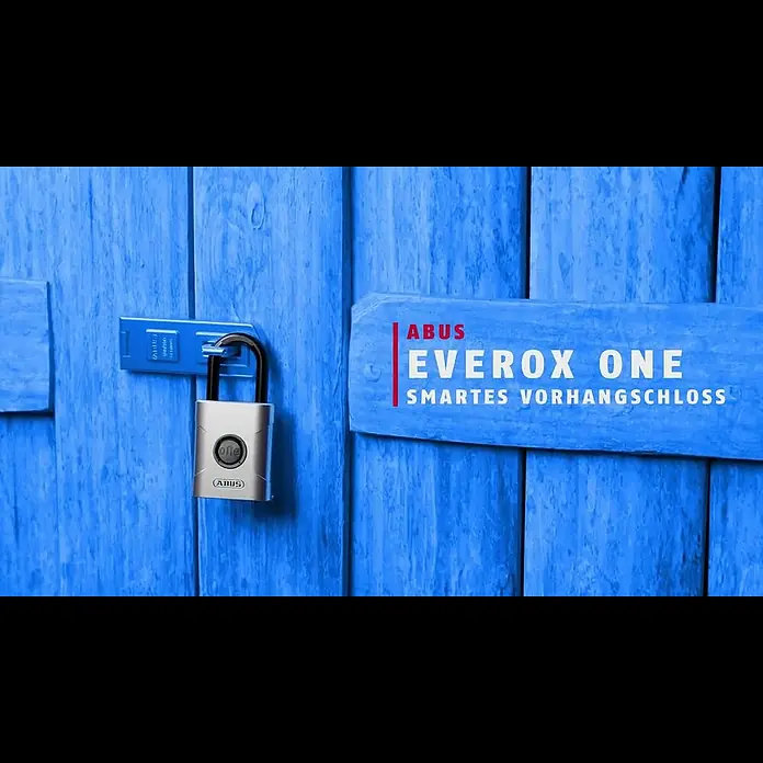 Abus Vorhängeschloss EVEROX 61/50 - Silber, 23 x 50 x 95 mm - Smartes Vorhngeschloss | Elektronisches Vorhangschloss EVEROX One von ABUS
