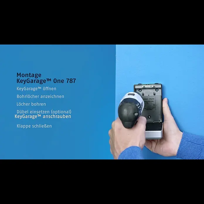 Abus Schlüsselbox Key Garage 787 Smart Bluetooth - Geeignet für: Bis zu 20 Schlüssel, L x B x H: 63 x 82,55 x 120 mm, Ohne Bügel - Montage | ABUS smarte Schlsselbox | KEYGARAGE One 787