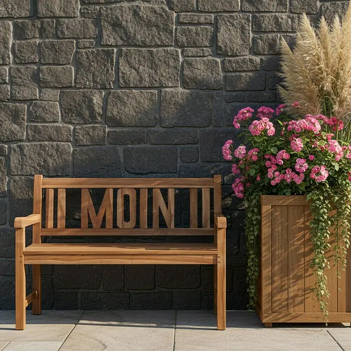 Bene Living Gartenbank MOIN - Teakholz, Natur