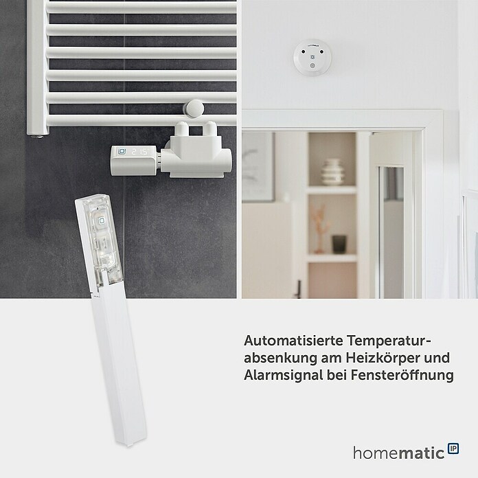 Homematic IP Fenster- & Türsensor (Weiß, 19 x 166,5 x 12,5 mm, Batteriebetrieben)
