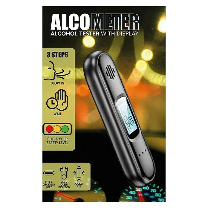 Tester alkoholiziranosti CellularLine  (Črna) | 2791 - Sonstiges | BDDF - Auto-Innenausstattung | BDD - Autozubehör | BD - Autozubehör | B - Werkz/Masch/Maschzubeh/Auto | BAUHAUS