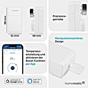 Homematic IP Heizkörper-Thermostat HmIP-eTRV-C-2 (M30 x 1,5 mm, Batteriebetrieben, Weiß) | BAUHAUS