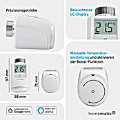 Homematic IP Heizkörper-Thermostat (Ventilanschluss: M30 x 1,5 mm, Batteriebetrieben)