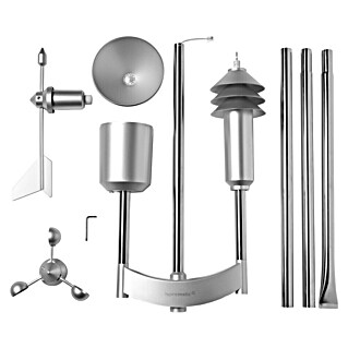Homematic IP Sensor meteorológico HmIP-SWO-PR (Funciona con pilas, 15 x 40 x 65 cm, Acero inoxidable)
