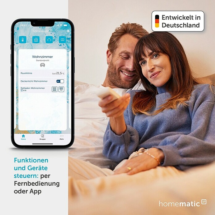 Homematic IP Funkfernbedienung (300 m (Freifeld), Weiß, 19 x 46 x 131 mm)