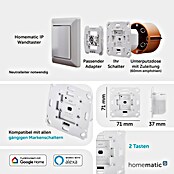 Homematic IP Jalousieschalter (230 V/50 Hz, Unterputz, 37 x 71 x 71 mm)