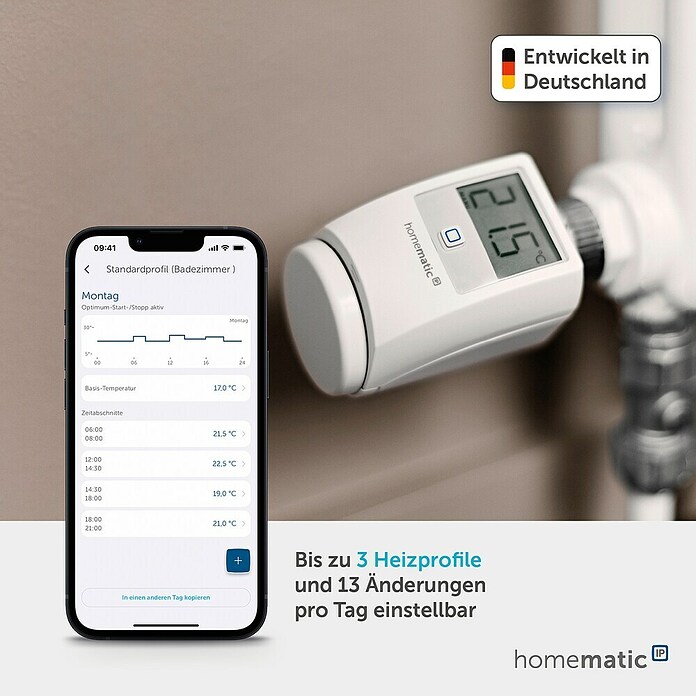 Homematic IP Heizkörper-Thermostat (Ventilanschluss: M30 x 1,5 mm, Batteriebetrieben)
