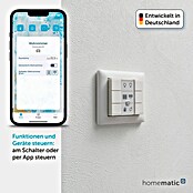 Homematic IP Funk-Wandtaster 6-fach (Batteriebetrieben, Weiß, 22 x 86 x 86 mm)