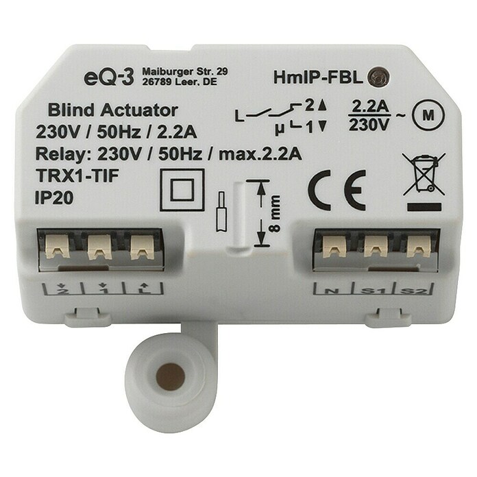 Homematic IP Interruptores para persianas (Empotrado, 41 x 54 x 33 mm, 230 V/50 Hz)