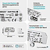 Homematic IP Rollladenschalter (Unterputz, 54 x 41 x 33 mm, Funk)