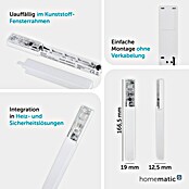 Homematic IP Fenster- & Türsensor (Weiß, 19 x 166,5 x 12,5 mm, Batteriebetrieben)