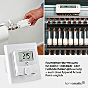 Homematic IP Funk-Raumthermostat (Netzbetrieben, 230 V/50 Hz, 54 x 86 x 86 mm)