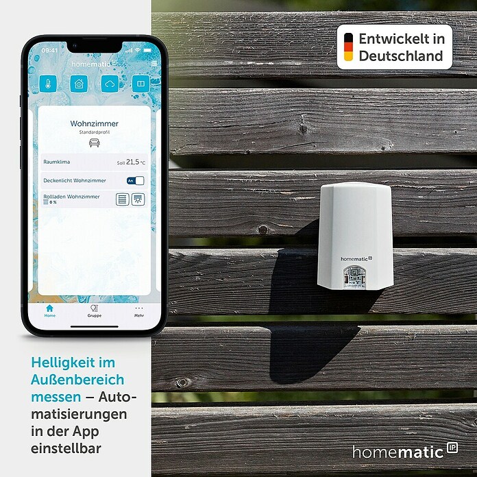 Homematic IP Funk-Lichtsensor (Weiß, 5,2 x 6,5 x 3,4 cm, Batteriebetrieben)