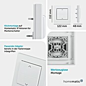 Homematic IP Taster (Mit Pfeilen, Weiß, 16 x 86 x 86 mm)