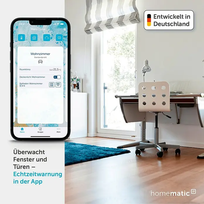 Homematic IP Kontakt-Schnittstelle HmIP-SCI - Grau, Batteriebetrieben, 17 x 26 x 100 mm - Homematic IP App auf Smartphone, steuert Raumklima, Licht, Rollläden. Echtzeit-Warnungen für Fenster und Türen, entwickelt in Deutschland.