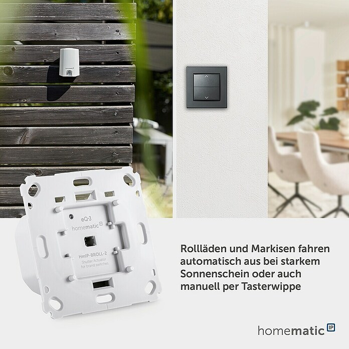 Homematic IP Rollladenschalter (Unterputz, 71 x 71 x 37 mm, Funk)