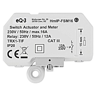 Homematic IP Conmutador inalámbrico HmIP-FSM16 (230 V, 16 A, 41 x 54 x 33 mm)