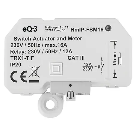 Homematic IP  Funkschalter Mess-Aktor HmIP-FSM16