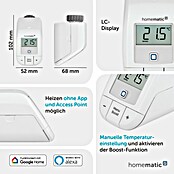 Homematic IP Heizkörper-Thermostat Basic (Ventilanschluss: M30 x 1,5 mm, Batteriebetrieben, 102 x 57 x 68 mm)