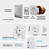 Homematic IP Rollladenschalter (Unterputz, 71 x 71 x 37 mm, Funk)