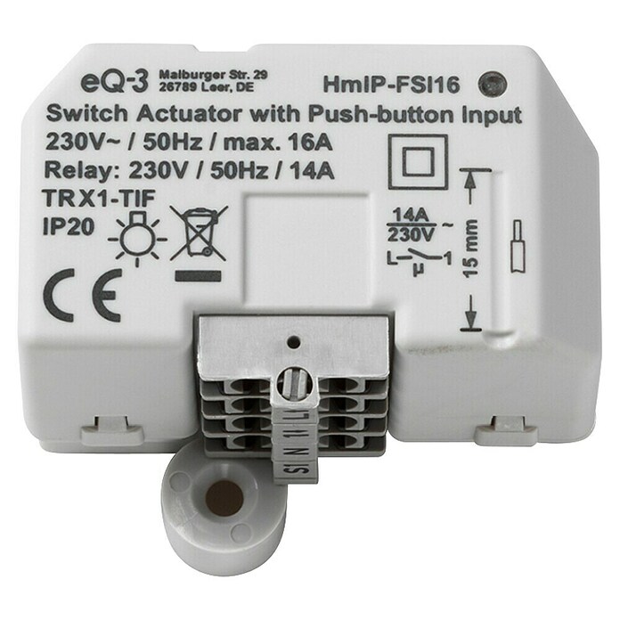Homematic IP Funkschalter HmIP-FSI16 (Unterputz, 230 V, 16 A, 3 220 W) | BAUHAUS