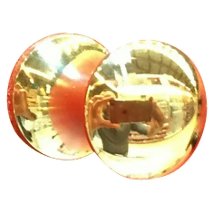 Häfele Pomo para muebles - Tipo de tirador del mueble: Botón, Ø x Al: 16 x 20 mm - Dos bolas navideñas doradas y brillantes que reflejan la luz, agregando un toque festivo a las fiestas.