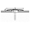 LOGOCLIC Übergangsprofil (Silber, 1 m x 38 mm x 2,5 mm, Montageart: Schrauben)