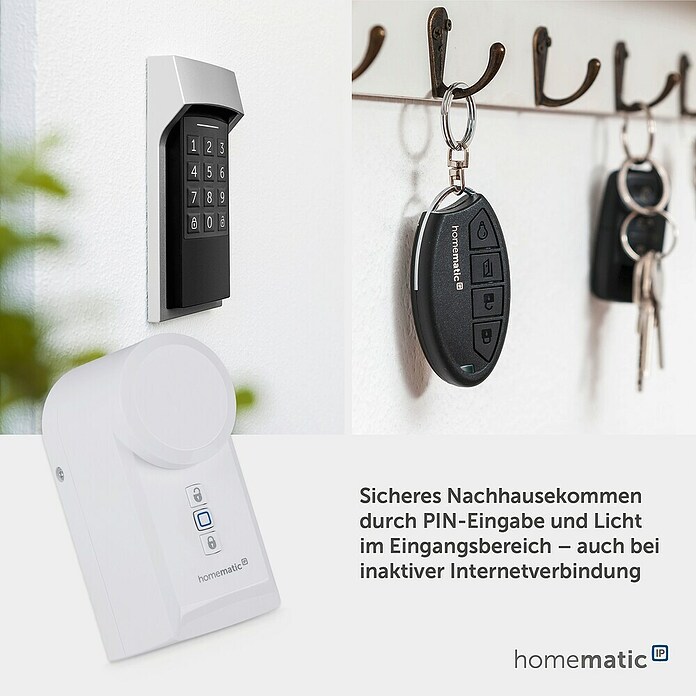 Homematic IP Funk-Türschlossantrieb HmIP-DLD (Weiß, Batteriebetrieben, 36 x 56 x 118 mm) | BAUHAUS