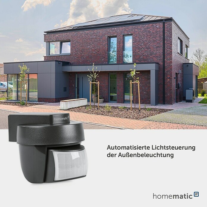 Homematic IP Bewegungsmelder HMIP-SMO-A-2 (Anthrazit, Erfassungsreichweite: 12 m, Erfassungswinkel: 90 °) | BAUHAUS