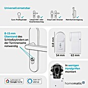 Homematic IP Funk-Türschlossantrieb HmIP-DLD (Weiß, Batteriebetrieben, 36 x 56 x 118 mm) | BAUHAUS