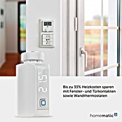Homematic IP Heizkörper-Thermostat Evo HmIP-eTRV-E (Ventilanschluss: M30 x 1,5 mm, Batteriebetrieben, 94 x 53 x 55 mm, Weiß) | BAUHAUS
