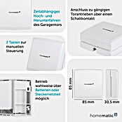 Homematic IP Smartphone-Garagentoröffner HmIP-WGC (30,5 x 85 x 85 mm) | BAUHAUS