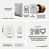 Homematic IP Funk-Lichtschalter Schaltaktor HmIP-BS2 (Unterputz, 37 x 71 x 71 mm) | BAUHAUS