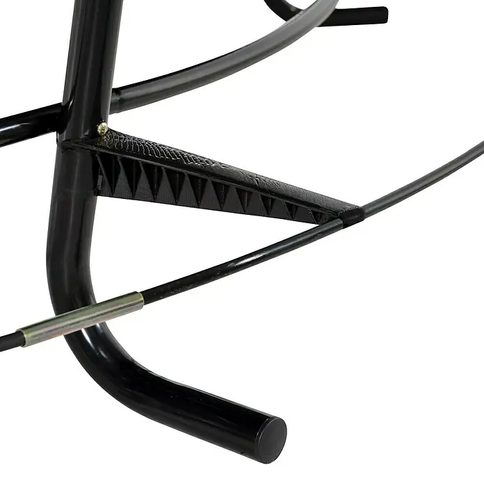 Exit Toys Trampolin Mähroboter-Stopp - Für Trampoline mit Ø 305 cm, Schwarz - Schwarzer Metallrahmen mit gerippter Kunststoffstütze und einem Kabel.
