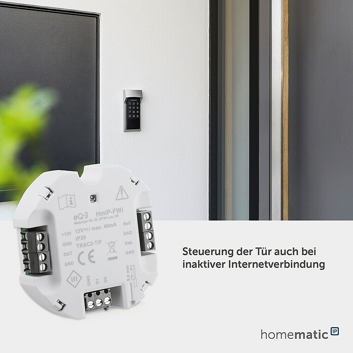 Homematic IP Funk-Schaltermodul Wiegand-Schnittstelle HmIP-FWI (Passend für: Wiegand-fähige Endgeräte) | BAUHAUS