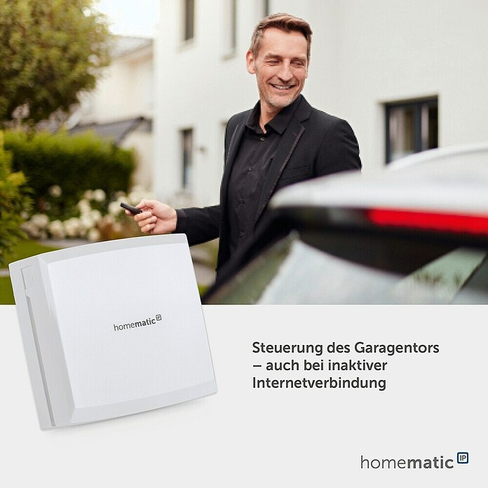 Homematic IP Smartphone-Garagentoröffner HmIP-WGC (30,5 x 85 x 85 mm) | BAUHAUS