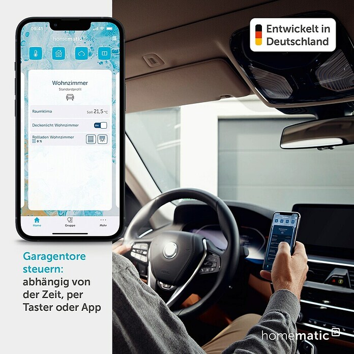Homematic IP Smartphone-Garagentoröffner HmIP-WGC (30,5 x 85 x 85 mm) | BAUHAUS