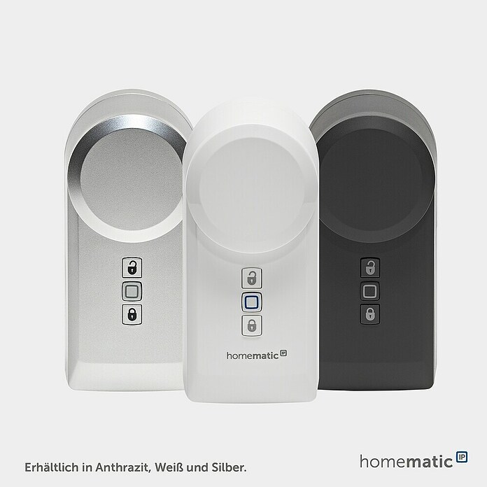 Homematic IP Funk-Türschlossantrieb HmIP-DLD-A (Anthrazit, Batteriebetrieben, 36 x 56 x 118 mm) | BAUHAUS