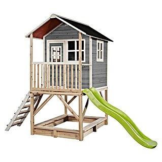 Exit Toys Spielhaus Loft 500 (L x B x H: 329 x 190 x 253 cm, Holz, Grau)