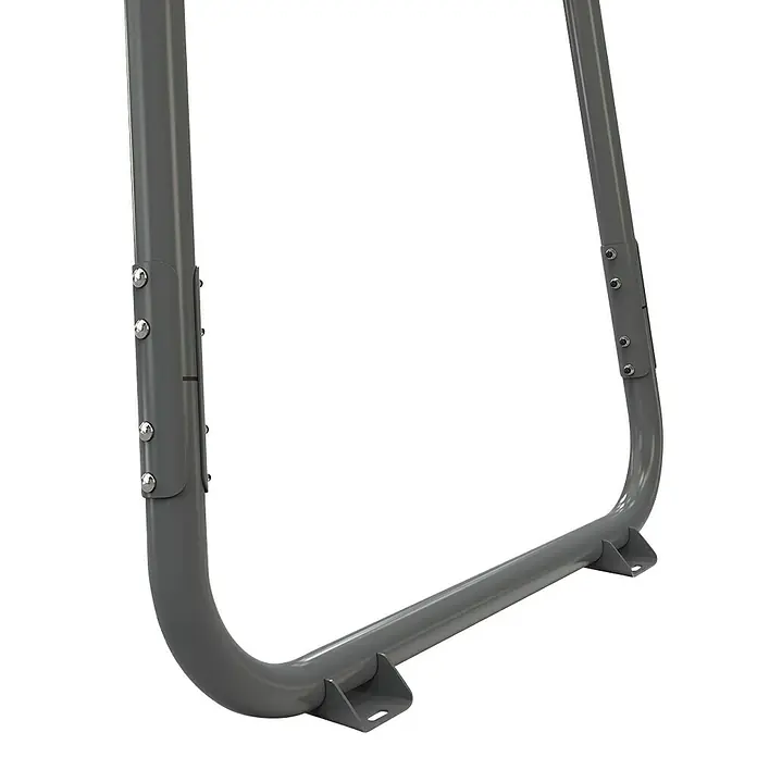 Exit Toys Schaukel GetSet Monkeybar MB110 - 173 x 115 x 248 cm, Stahl, Grau - Grauer U-förmiger Metall-Stützrahmen mit höhenverstellbaren Funktionen und Montagehalterungen.