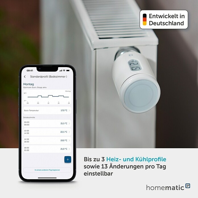 Homematic IP Heizkörper-Thermostat Pure (M30 x 1,5 mm, Ø x L: 5,65 x 9,5 cm, Weiß, 1 Stk.) | BAUHAUS